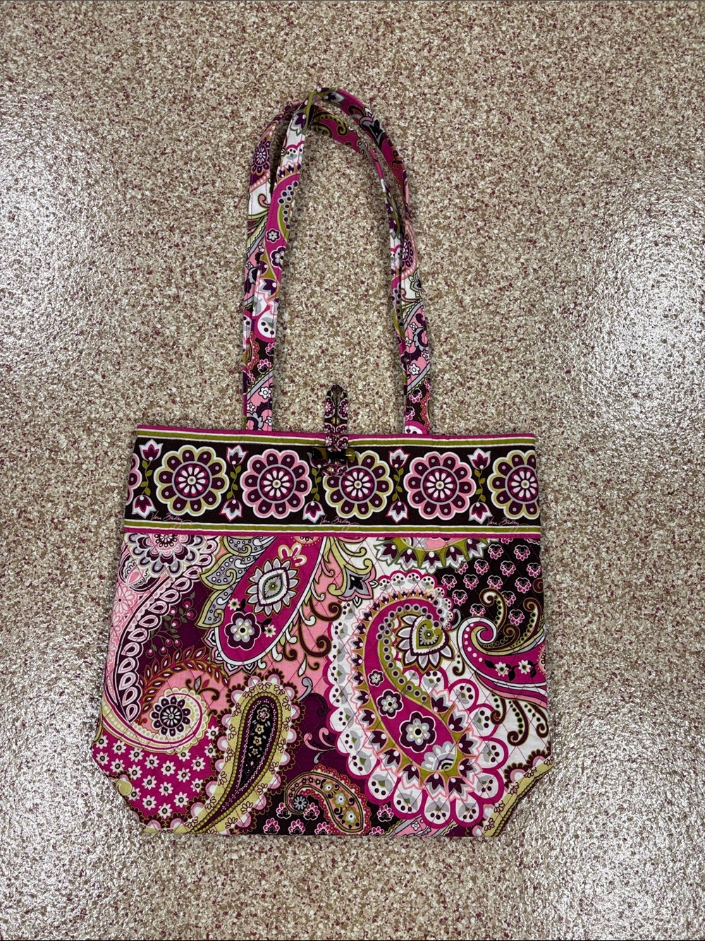 Vers Bradley Pink Paisley Tote